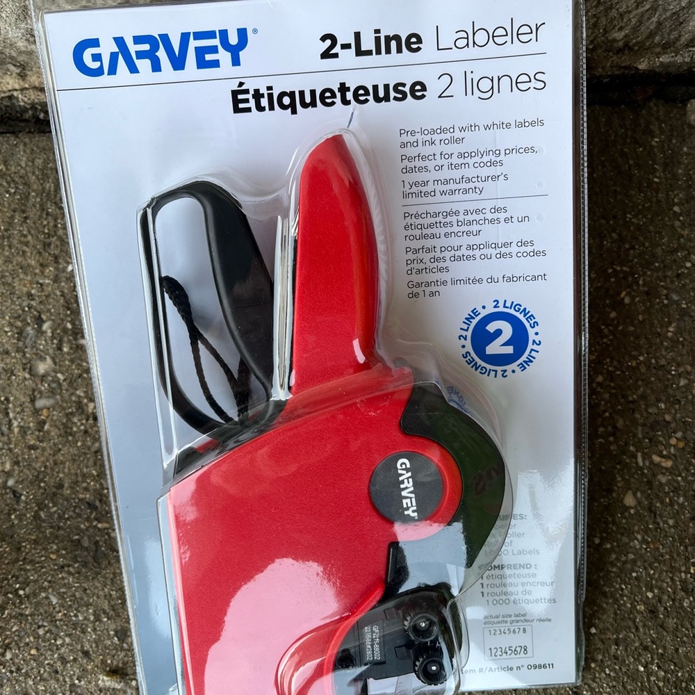 Red 2-Line Labeler